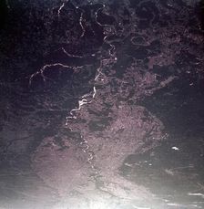 Earth from space - the Mississippi River in Louisiana, USA, c1980s. Creator: NASA