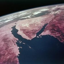 Earth from space - the Sinai Peninsula, Egypt, c1980s. Creator: NASA