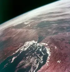 Earth from space - the Straits of Gibraltar, c1980s. Creator: NASA