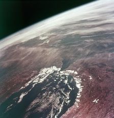 Earth from space - the Straits of Gibraltar, c1980s. Creator: NASA