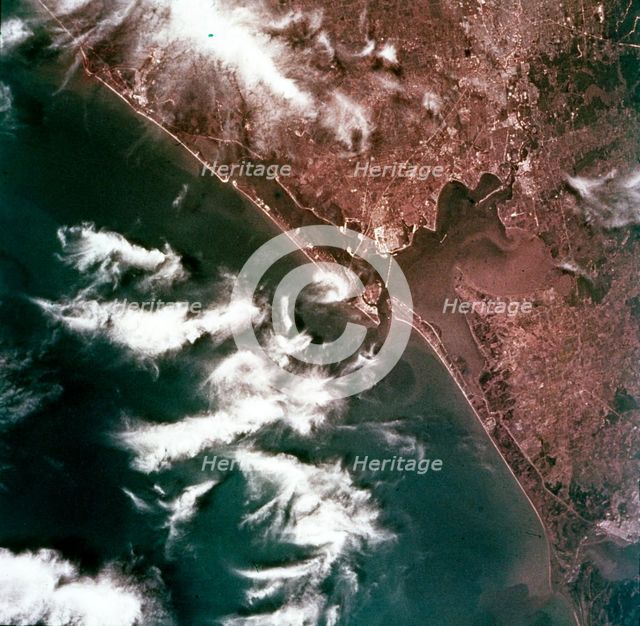 Earth from space - coast of the USA from the Gulf of Mexico, c1980s. Creator: NASA.
