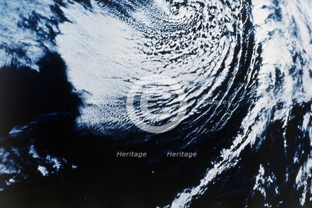 Earth from space - cyclone, c1980s. Creator: NASA.