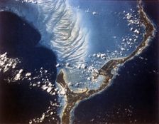 Earth from space - Eleuthera Island, Bahamas, c1980s. Creator: NASA