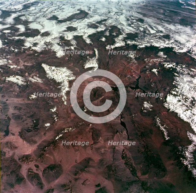 Earth from space - Las Vegas and the Mojave Desert, Nevada, USA, c1980s. Creator: NASA.