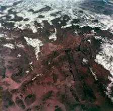 Earth from space - Las Vegas and the Mojave Desert, Nevada, USA, c1980s. Creator: NASA