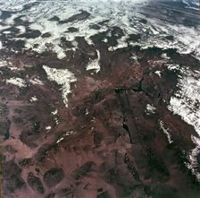 Earth from space - Las Vegas and the Mojave Desert, Nevada, USA, c1980s. Creator: NASA