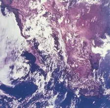 Earth from space - Mexico, c1980s. Creator: NASA