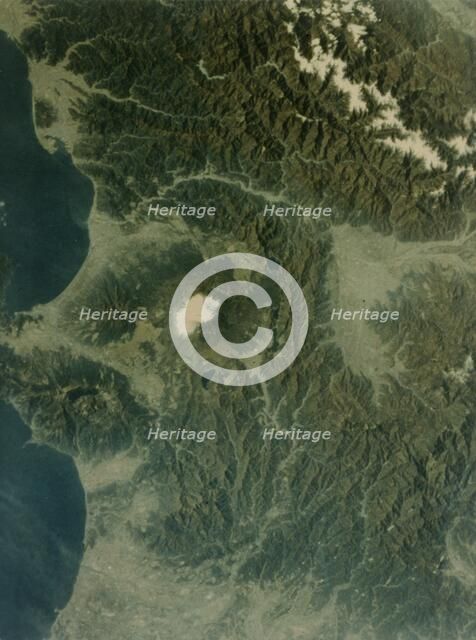 Earth from space - Mount Fujiyama volcano, Japan, second Space Shuttle flight, 1981. Creator: NASA.
