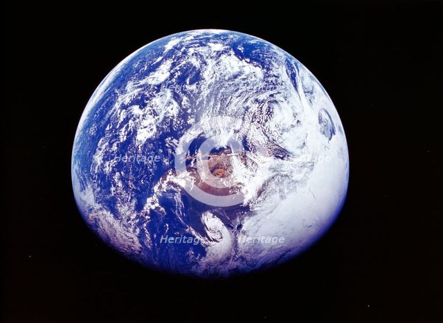 Earth from space, photographed by spacecraft Apollo 16, April 16 1972. Artist: Unknown