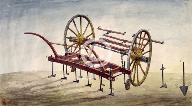 'Earth Scuffer', agricultural machine, (c1770-c1820?). Creator: Unknown.