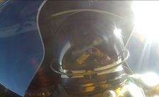 Earth Resources 2 pilot at 65,000 feet over Alaska, USA, 2014. Creator: Denis Steele