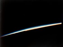Earth's atmosphere, view from Apollo II spacecraft, July 1969. Creator: NASA