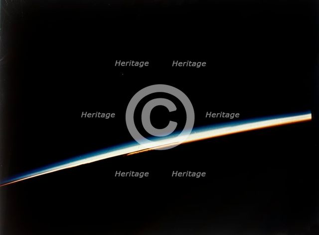 Earth's atmosphere, view from Apollo II spacecraft, July 1969. Creator: NASA.