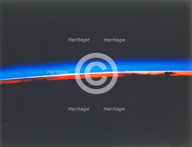 Earth with Venus rising, c1980s. Creator: NASA.