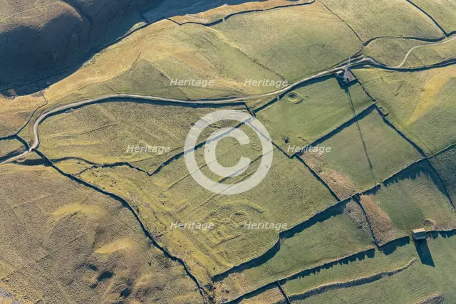 Earthwork remains of a probable Iron Age hut circle settlement near Conistone, North Yorkshire, 2024 Creator: Robyn Andrews.