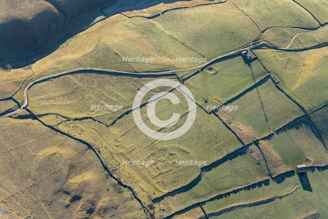 Earthwork remains of a probable Iron Age hut circle settlement near Conistone, North Yorkshire, 2024 Creator: Robyn Andrews.