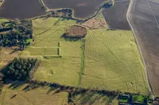 Earthwork remains of Ascott House formal gardens and earthworks, Buckinghamshire, 2022. Creator: Damian Grady