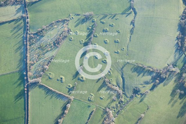 Earthwork remains of medieval or post-medieval mining, near Sleagill, Cumbria, 2013.  Creator: Historic England Staff Photographer.