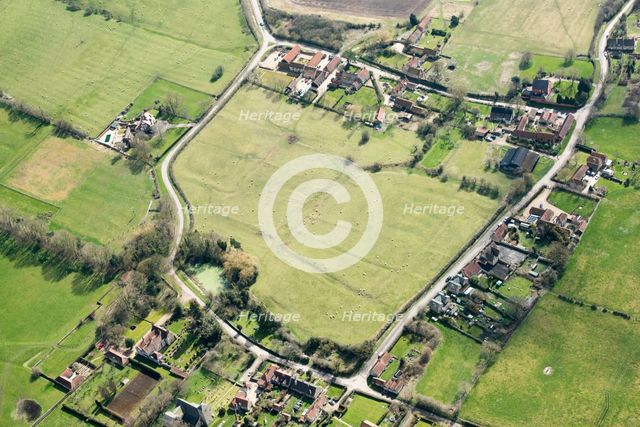 Earthwork remains of the shrunken medieval village of South Carlton, Lincolnshire, 2018. Creator: Emma Trevarthen.