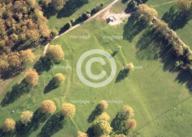 Earthworks at Howler's Coppice, Eastnor, Herefordshire, 1999. Artist: Unknown.