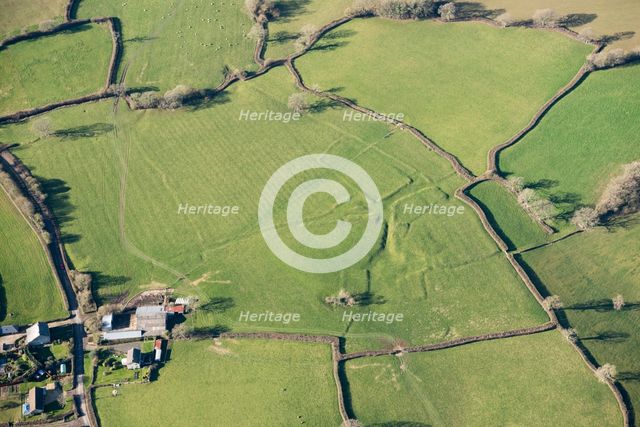 Earthworks of a possible Medieval settlement or farmstead, Dorset, 2019. Creator: Damian Grady.
