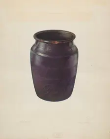 Earthen Churn, 1935/1942. Creator: Clyde L. Cheney