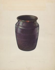 Earthen Churn, 1935/1942. Creator: Clyde L. Cheney