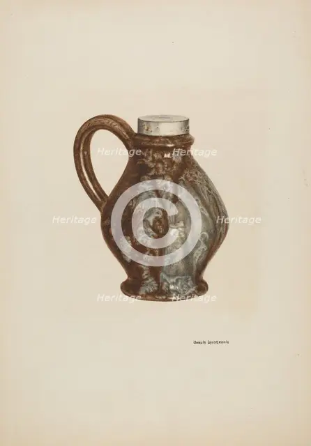 Earthen Jug, c. 1940. Creator: Ursula Lauderdale.