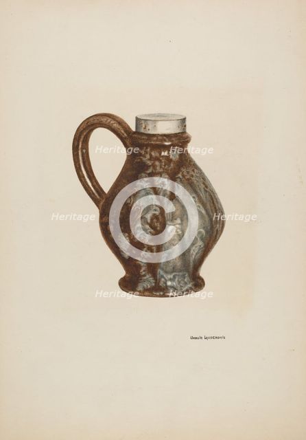 Earthen Jug, c. 1940. Creator: Ursula Lauderdale.