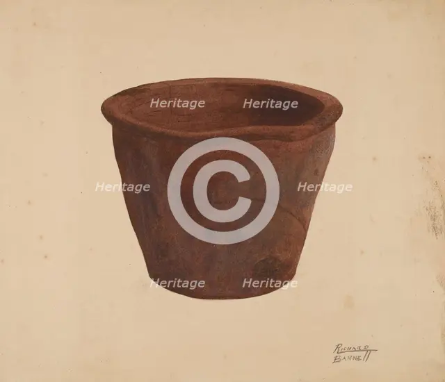 Earthenware Bowl, c. 1938. Creator: Richard Barnett.