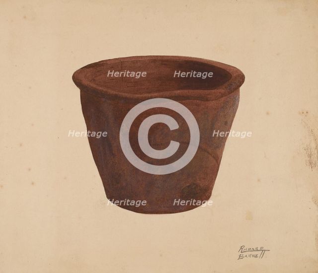 Earthenware Bowl, c. 1938. Creator: Richard Barnett.