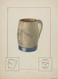 Earthenware Beer Mug, c. 1938. Creator: Wilbur M Rice