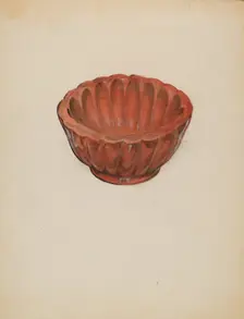 Earthenware, Jelly Mold, 1935/1942. Creator: Ruth Bialostosky