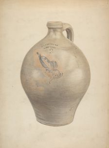 Earthenware Jug, c. 1937. Creator: L. Vladimar Fischer