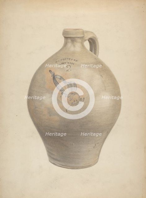 Earthenware Jug, c. 1937. Creator: L. Vladimar Fischer.