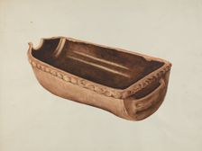 Earthenware Roasting Pot, c. 1938. Creator: Einar Heiberg