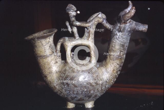 Earthenware Vessel, Villanova Culture, from Bologna, Italy, 8th century BC. Artist: Unknown.