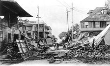 Earthquake damage, King Street and Harbour Street, Kingston, Jamaica, 1907