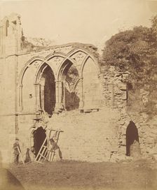 Easby Abbey. The Refectory, 1850s. Creator: Joseph Cundall