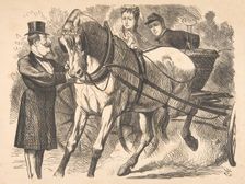 Easing the Curb (Punch, July 24, 1869), 1869. Creator: John Tenniel