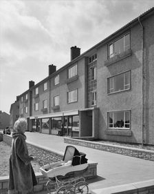 Easiform flats, Chepstow, Wales, 12/06/1963. Creator: John Laing plc