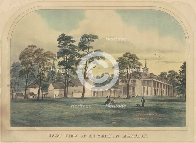 East View of Mount Vernon Mansion, c. 1860. Creator: Unknown.
