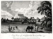 East view of Nottingham Castle, Nottinghamshire, 1777. Artist: William Watts