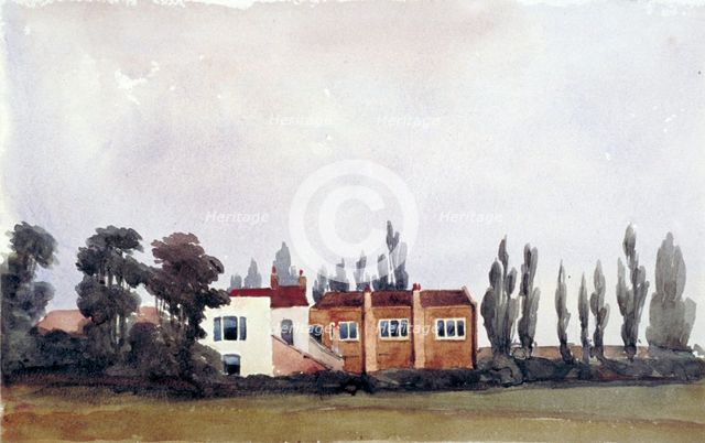 East view of Chalk Farm Tavern, St Pancras, London, 1836. Artist: Edmund Marks