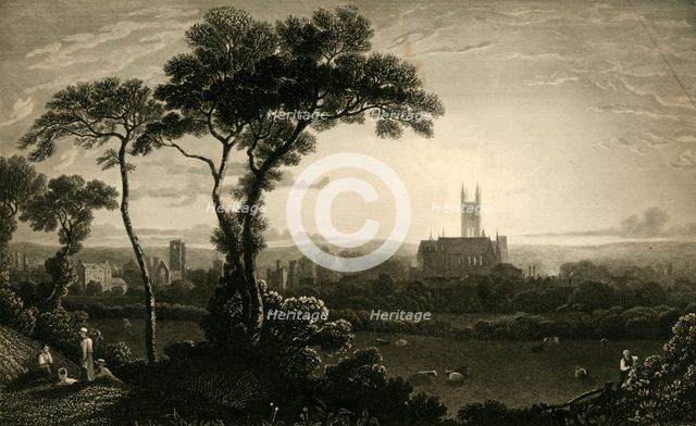 'East View of The City of Canterbury', c1837.  Creator: John Charles Varrall.
