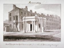 East view of the new toll house near St James Church, Bermondsey, London, 1827. Artist: John Chessell Buckler
