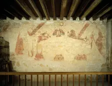 East wall mural, the Painted Chamber, Cleeve Abbey, Washford, Somerset, c2016. Artist: Jonathan Bailey