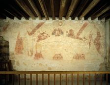 East wall mural, the Painted Chamber, Cleeve Abbey, Washford, Somerset, c2016. Artist: Jonathan Bailey