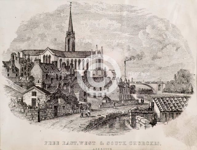 East, West and South Churches, Aberdeen, c1860s. Creator: Unknown.
