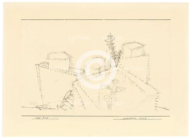 East-West Village, 1925. Creator: Paul Klee.